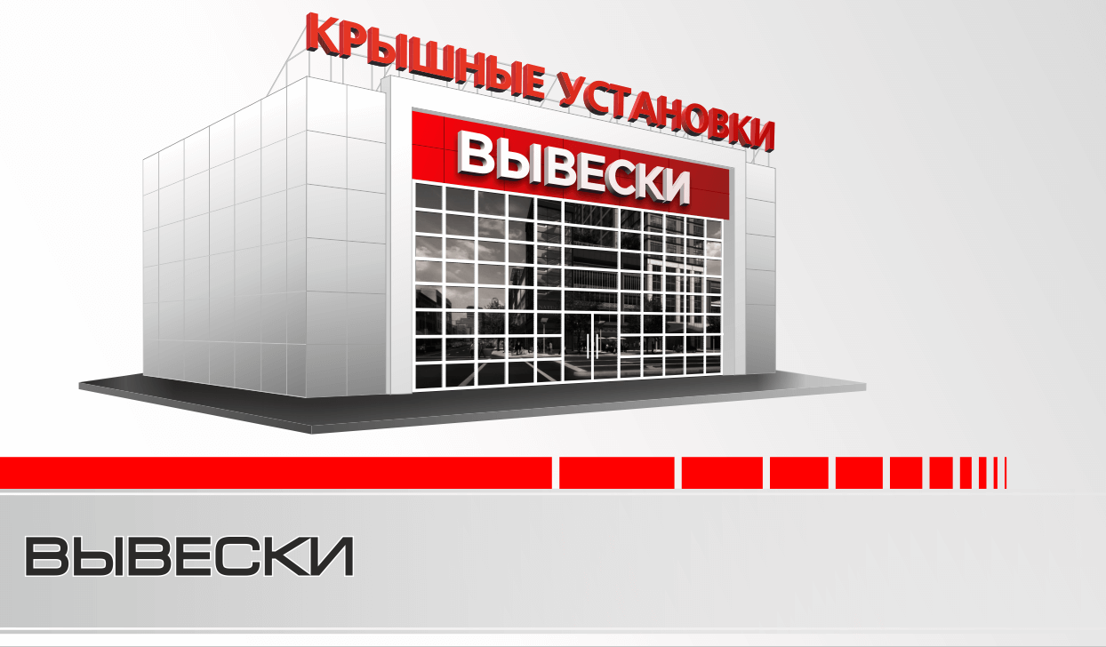 Крышные установки. Вывески.